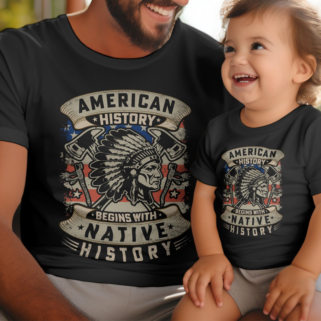 American History Begins with Native History, Native American T-Shirts, Native American Pride Shirts cover image.