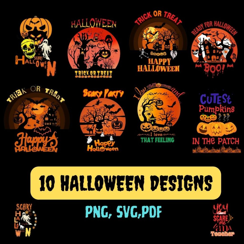 Hallween Design 10 Halloween Designs Bundle - MasterBundles
