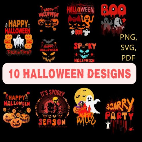 Spooky Halloween Designs Bundle cover image.