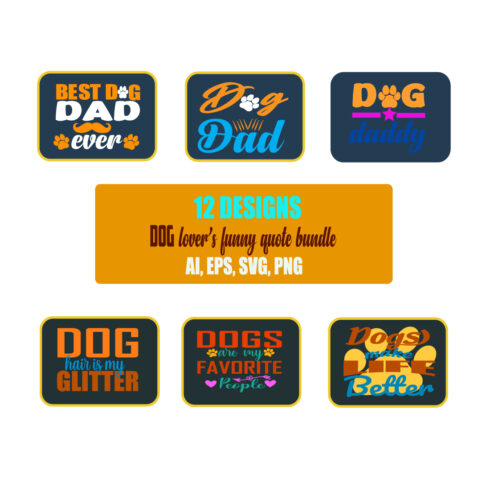 DOG LOVER'S FUNNY QUOTE BUNDLE - 12 DESIGNS cover image.