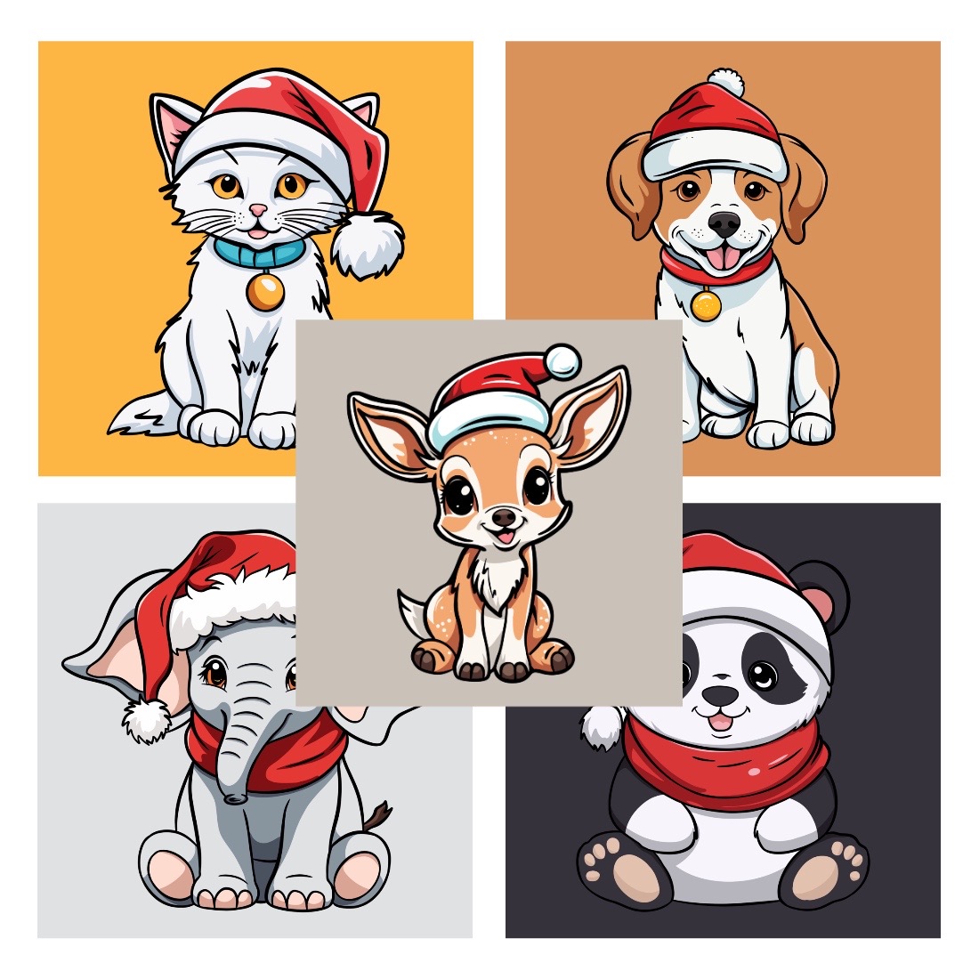 Cute Animals Christmas - Only 5 cover image.