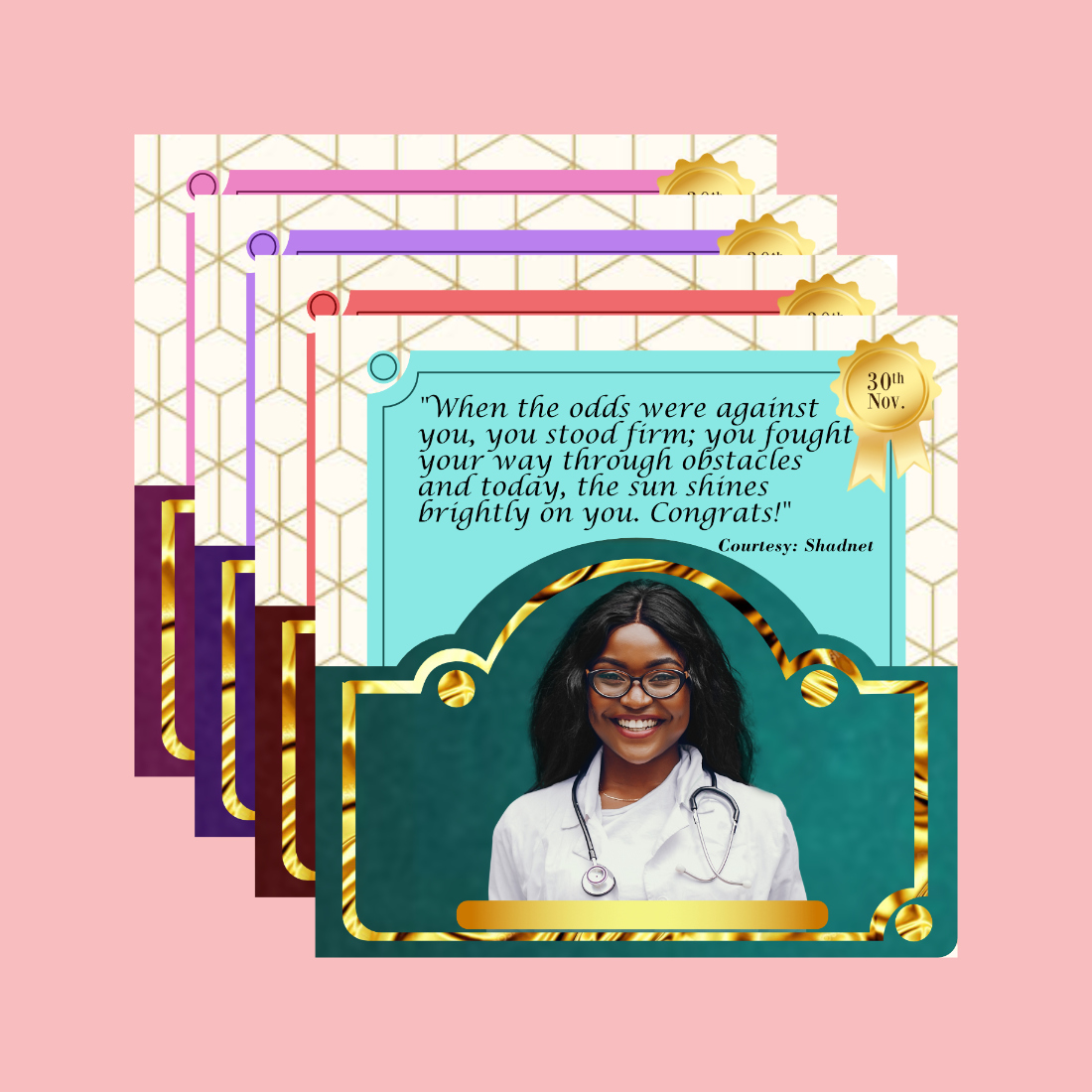 15+ Beautiful Background Graduation Cards with Inspiring Success Quotes preview image.