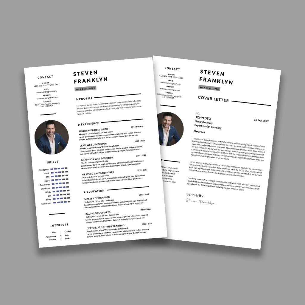 Professional Resumecv Template Masterbundles 8561