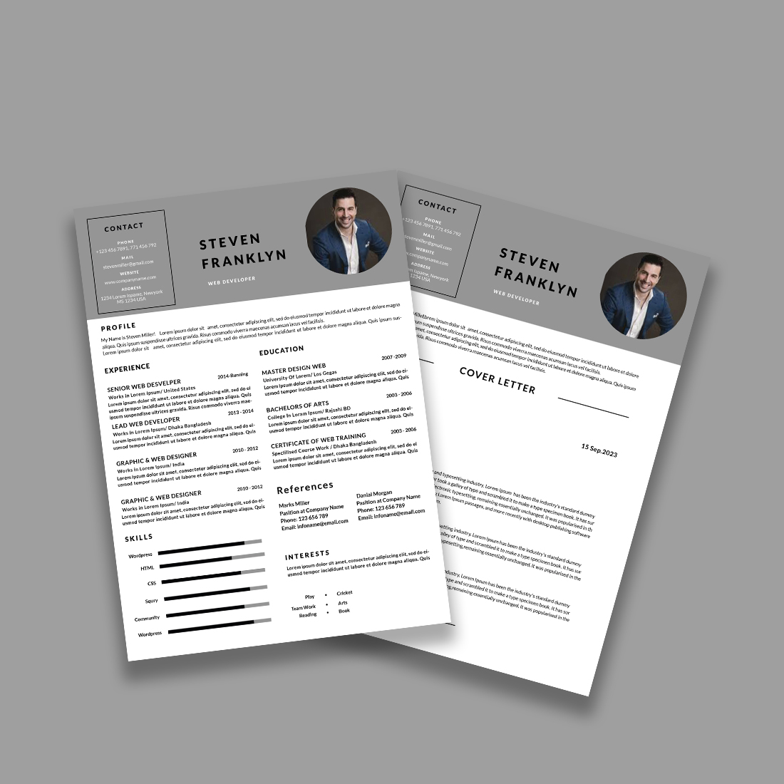 Professional resume/CV template preview image.