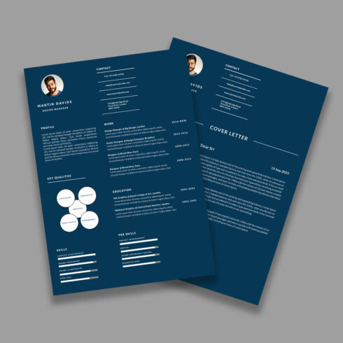 Professional resume/CV template cover image.