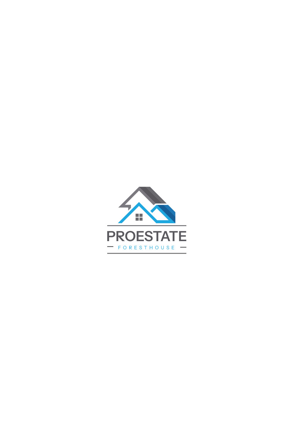 Roof Estate Logo design pinterest preview image.