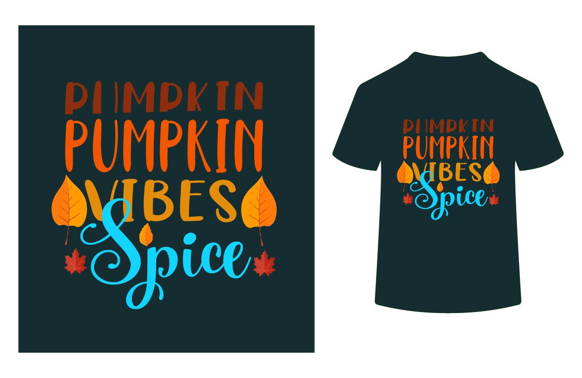 pumpkin vibes spice retro fall t shirt design 01 982