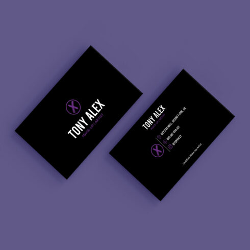 Black Business Card For Artist cover image.