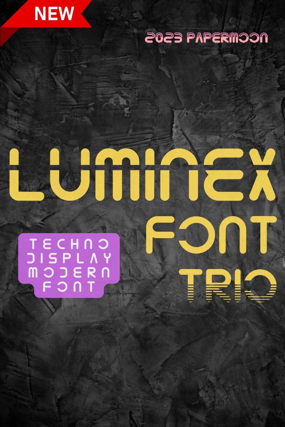 Luminex Modern Font Trio pinterest preview image.