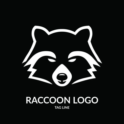 Raccoon Head Logo Template cover image.