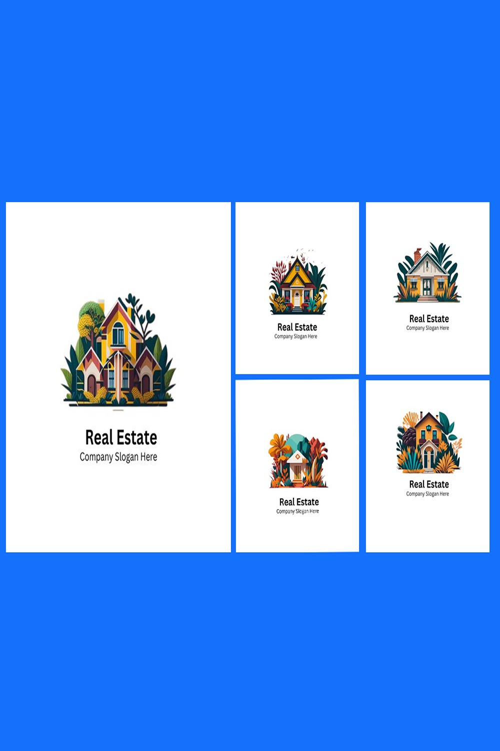 Real Estate - Logo Design Template, Real Estate Vector Logo, Real Estate icon Logo, Real Estate Luxury Logo, Real Estate Simple Logo pinterest preview image.