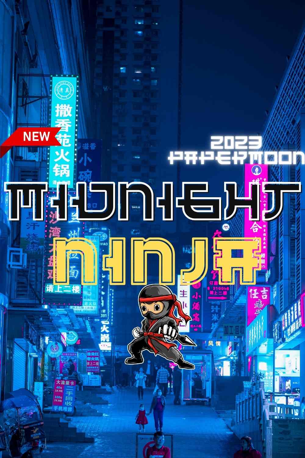 Midnight Ninja Samurai Font pinterest preview image.