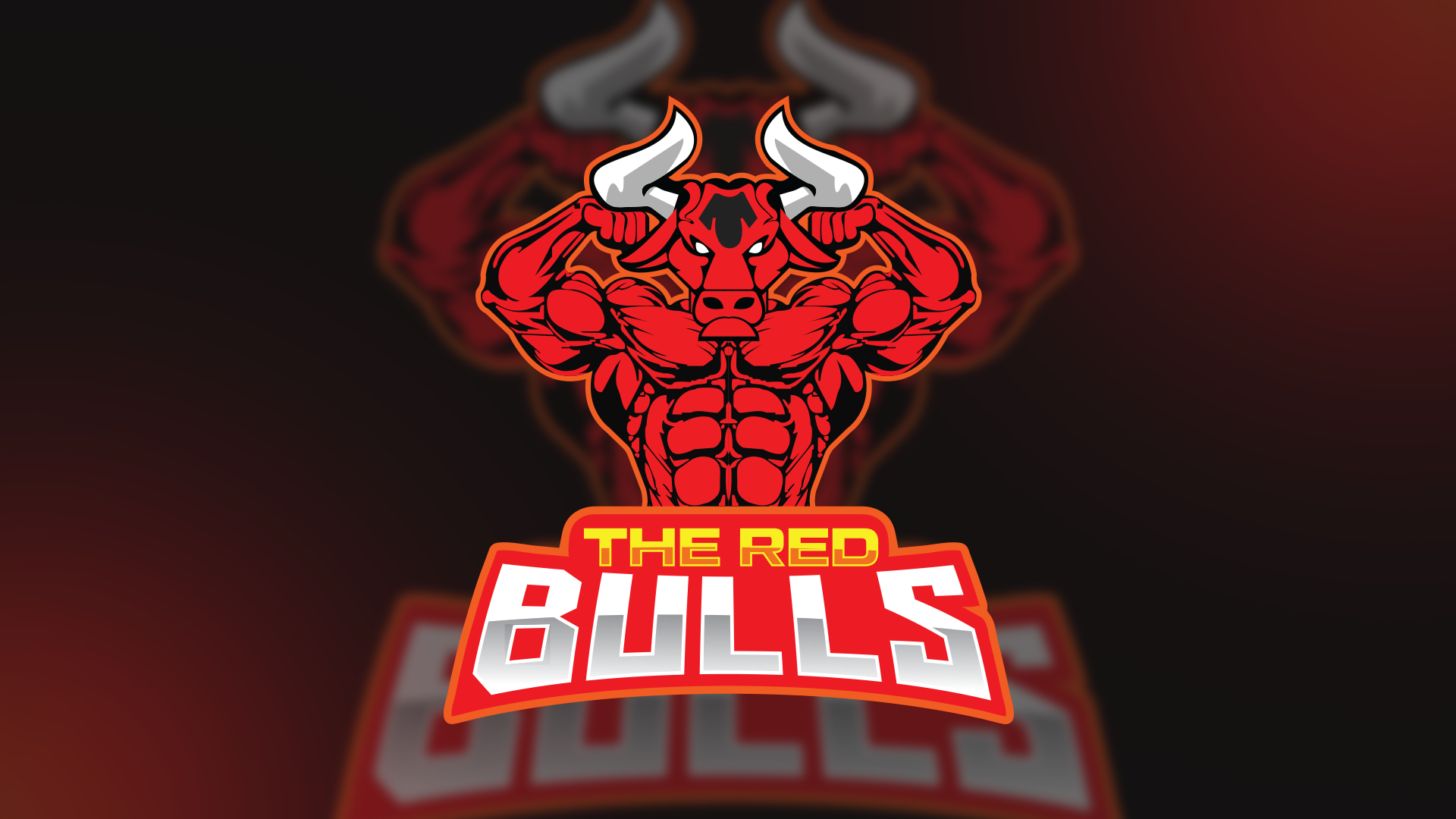 rehan bull mascot gaming logo presentation like mockup 127