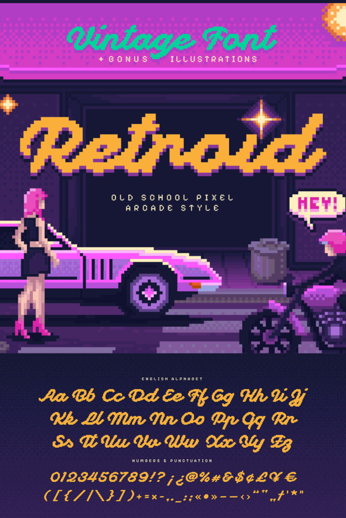 Retroid - Vintage Font - MasterBundles