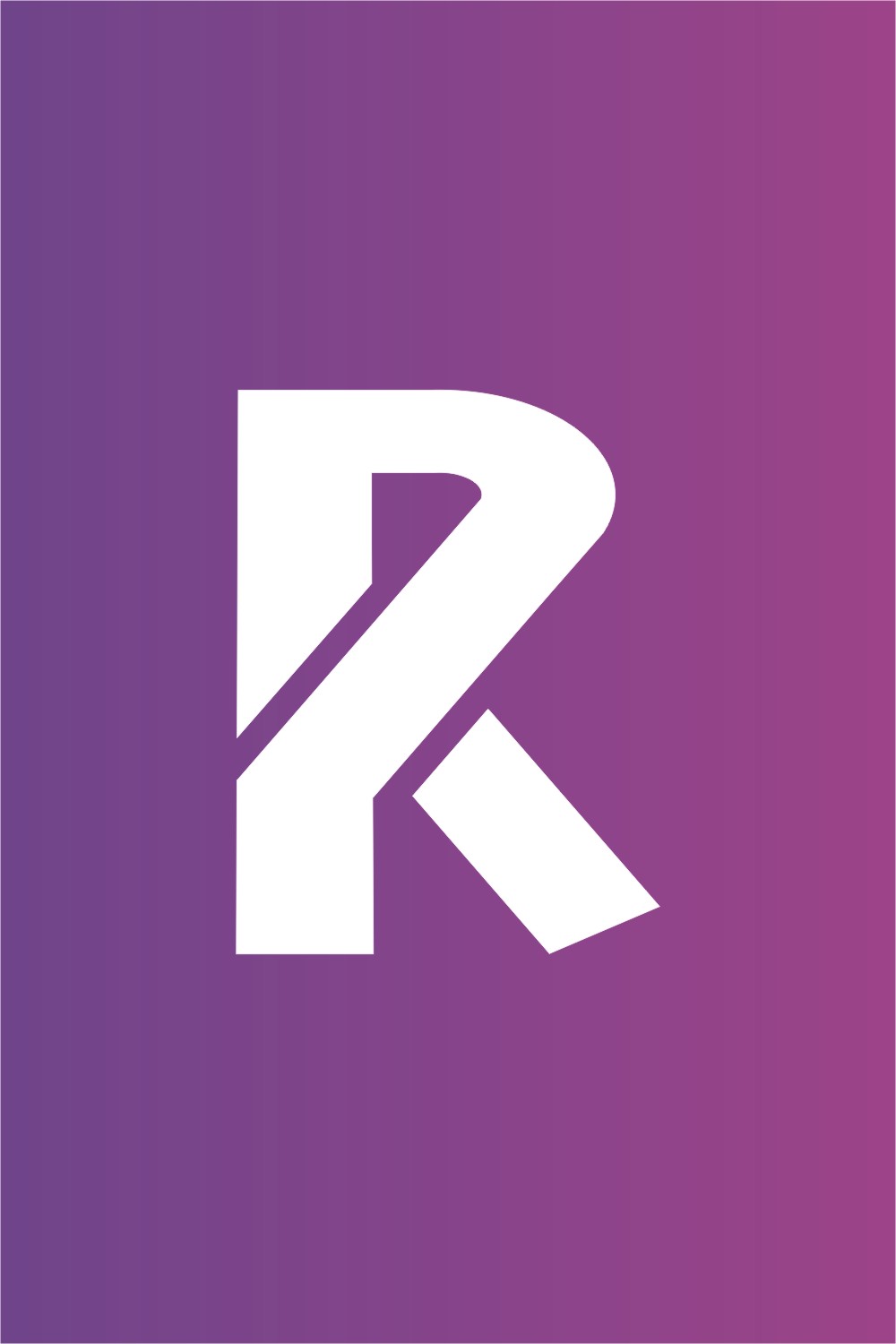 Letter R K logo pinterest preview image.