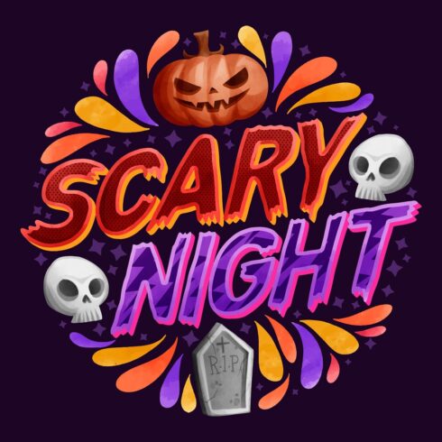 Scary night lettering cover image.