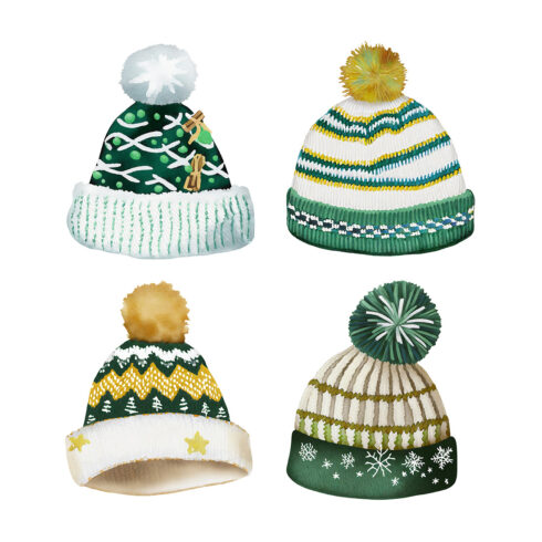 Christmas knit hat cover image.