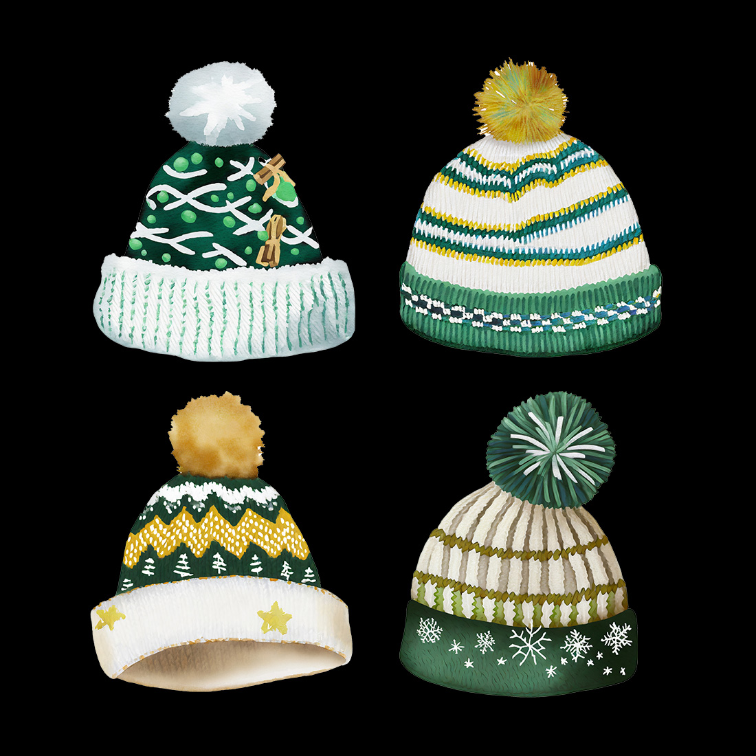 Christmas knit hat preview image.
