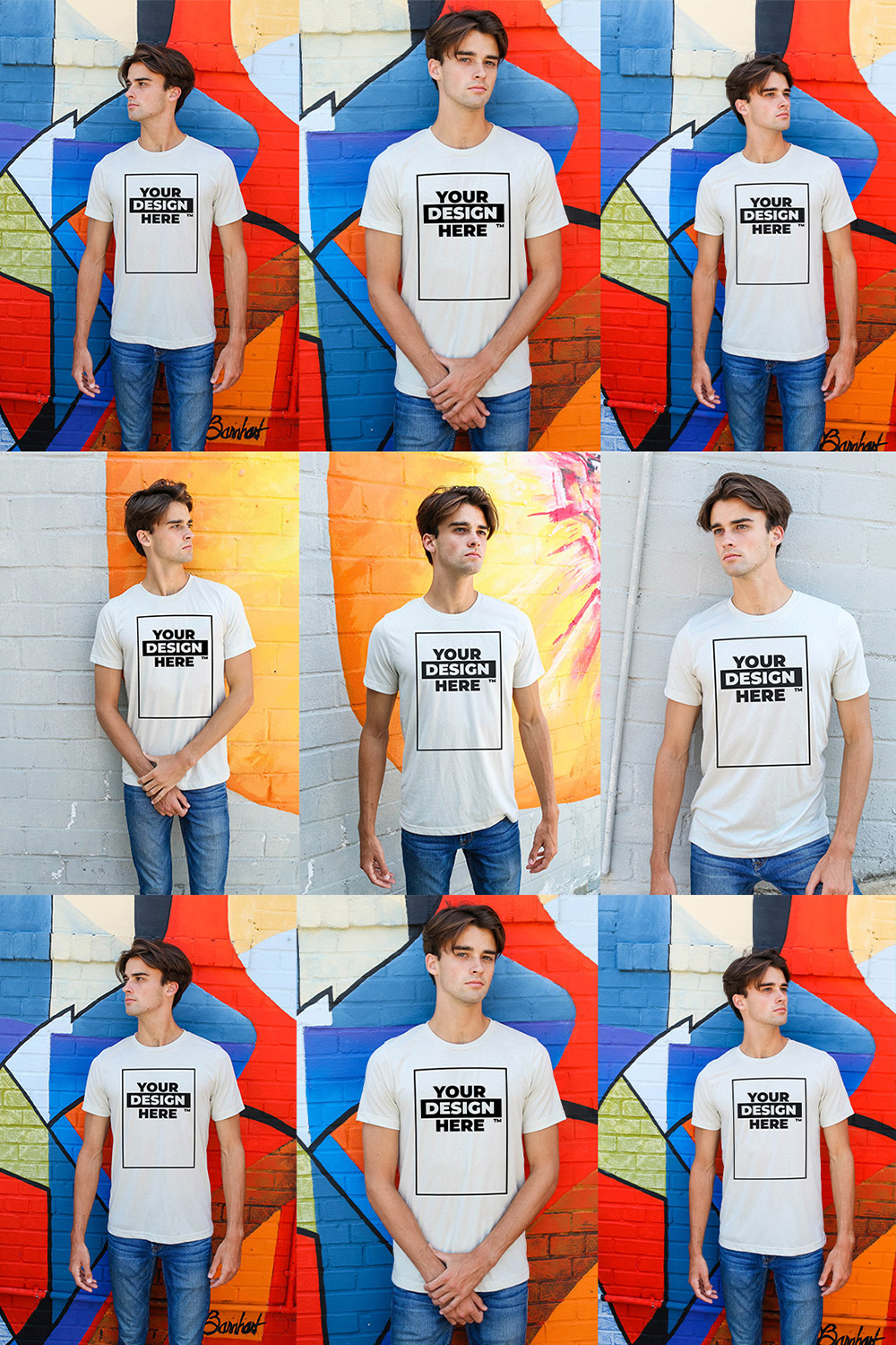 06 Mockups Of A Boy T-Shirt In Different Styles pinterest preview image.