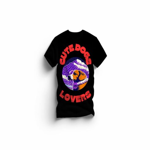 Cute Dogs Lovers T-shirt design cover image.