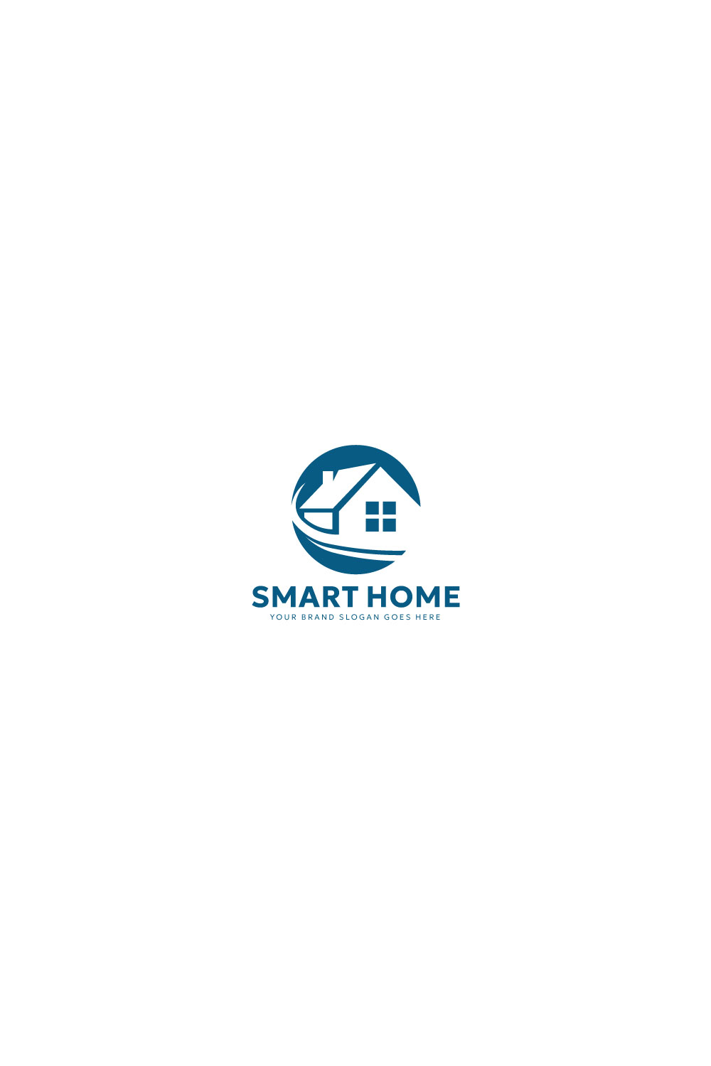Smart Home Logo design pinterest preview image.