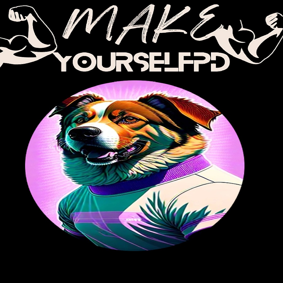 Make your self proud -t-shirt design preview image.