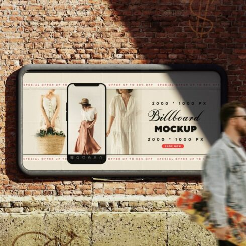 Street Billboard PSD Mockup Set cover image.