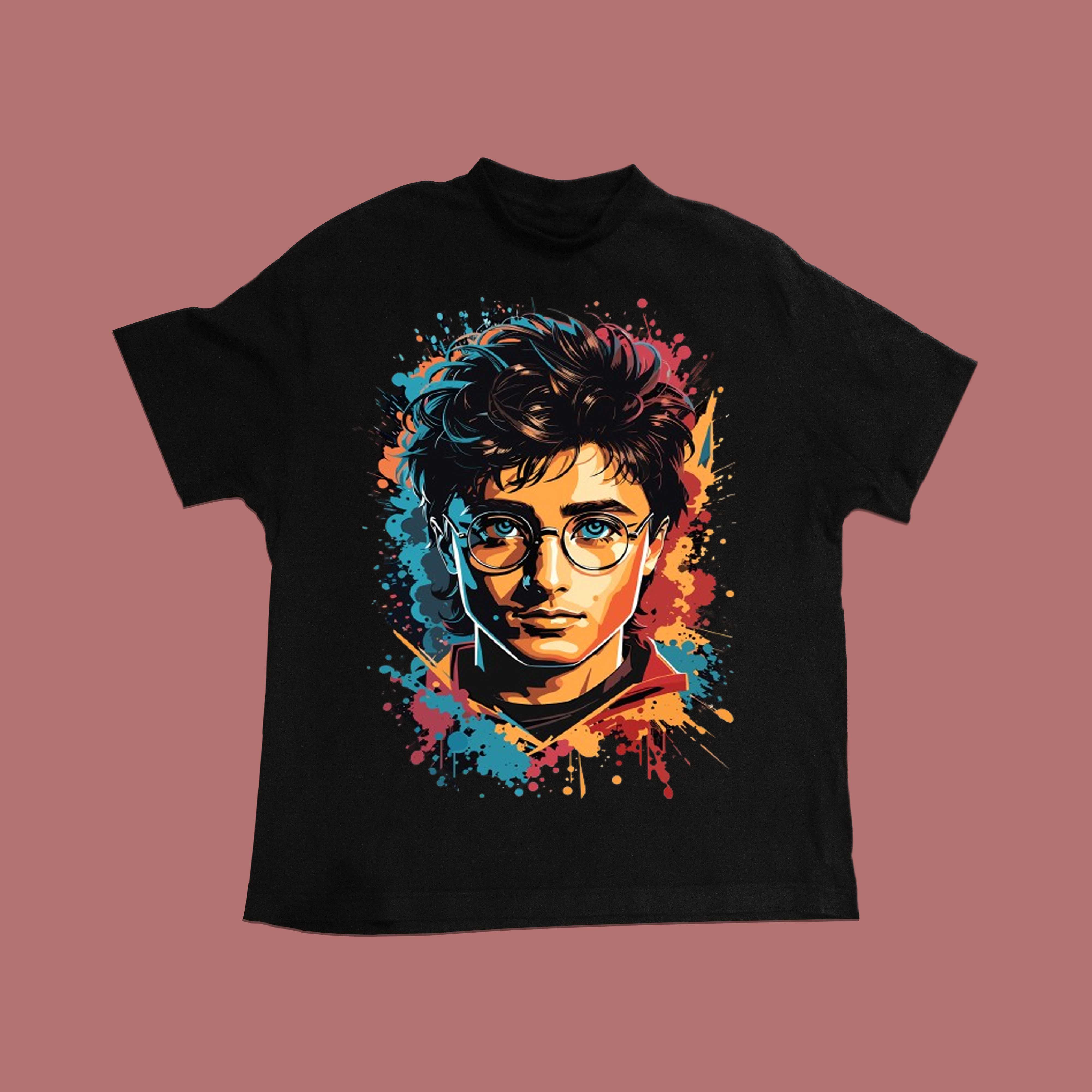 Harry Potter Graphic design t-shirt London street colorful tones highly detailed clean vector image flat design preview image.