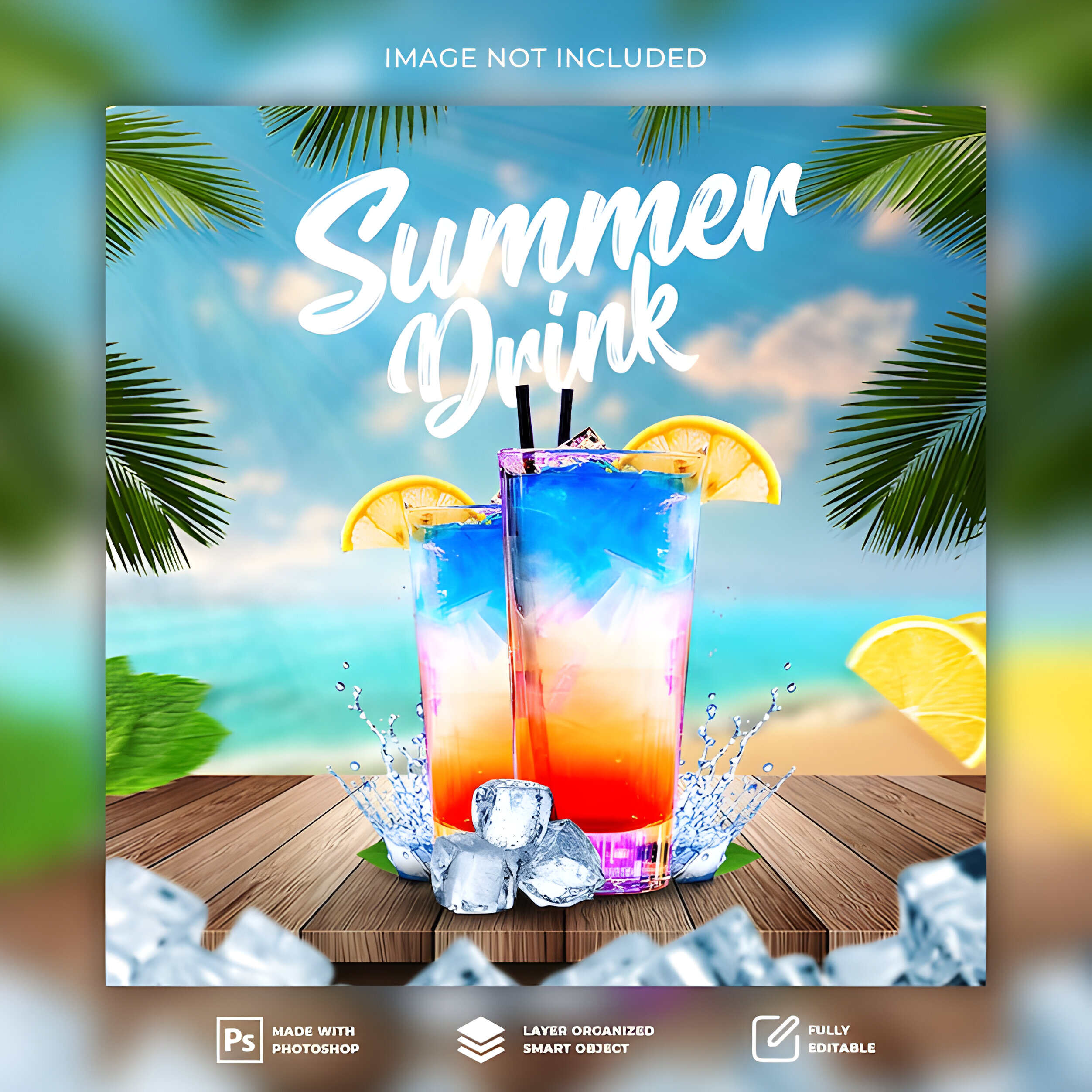 summer drink season post design for social media instagram or facebook 2 1 1 415