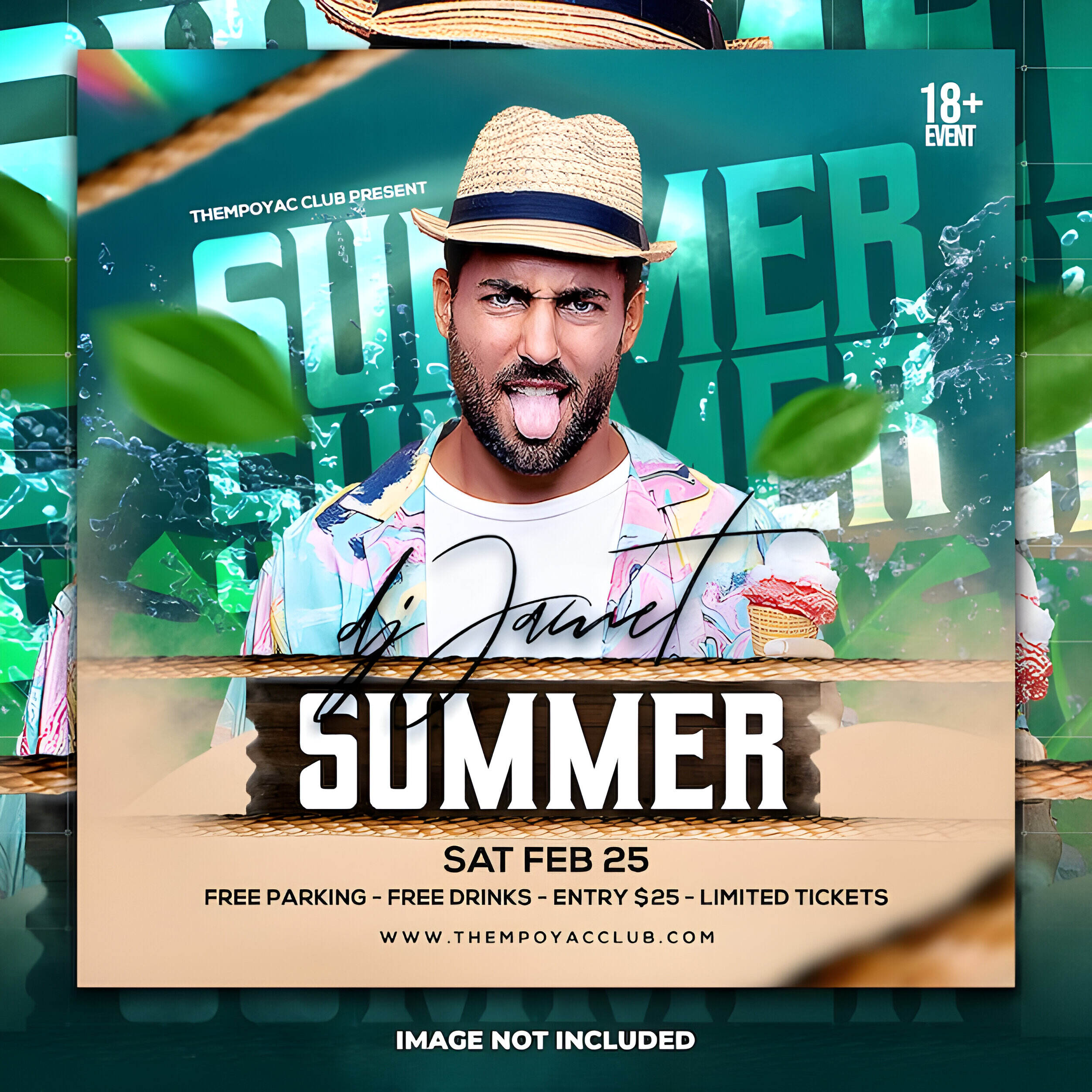 summer party flyer template 2 1 812