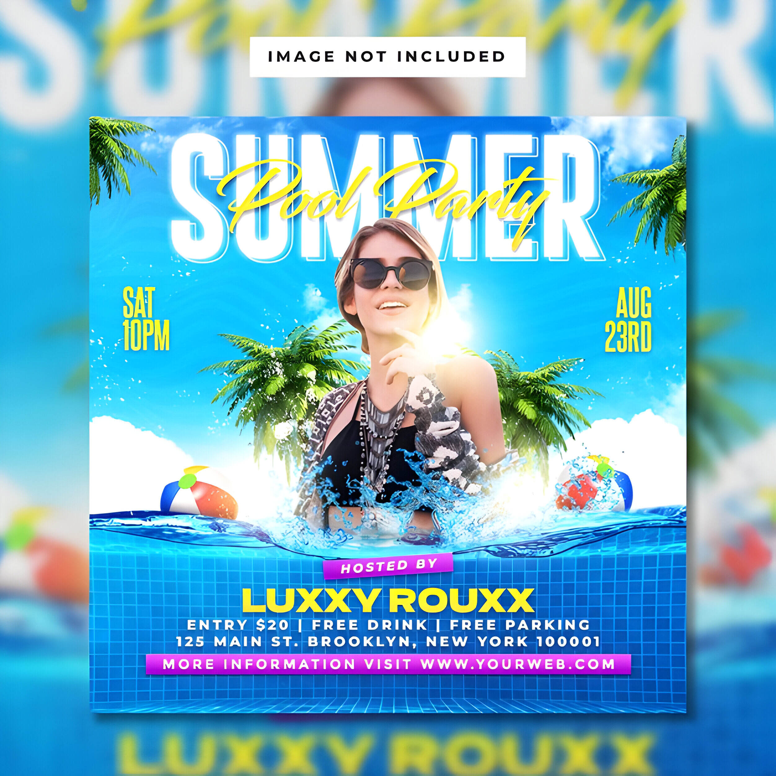 summer party flyer template 4 1 707