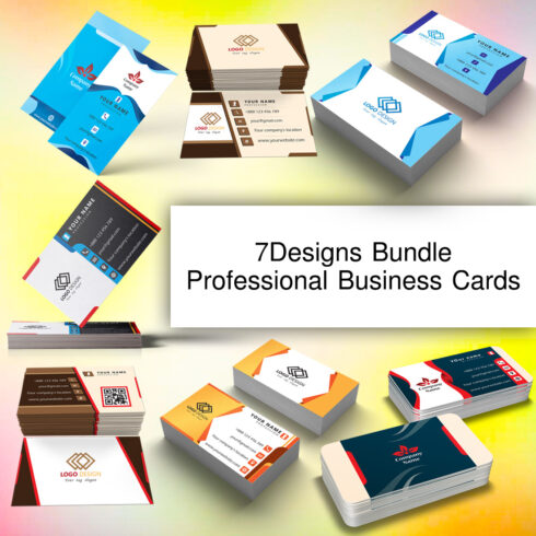7 Design Bundle Professional Business Cards cover image.