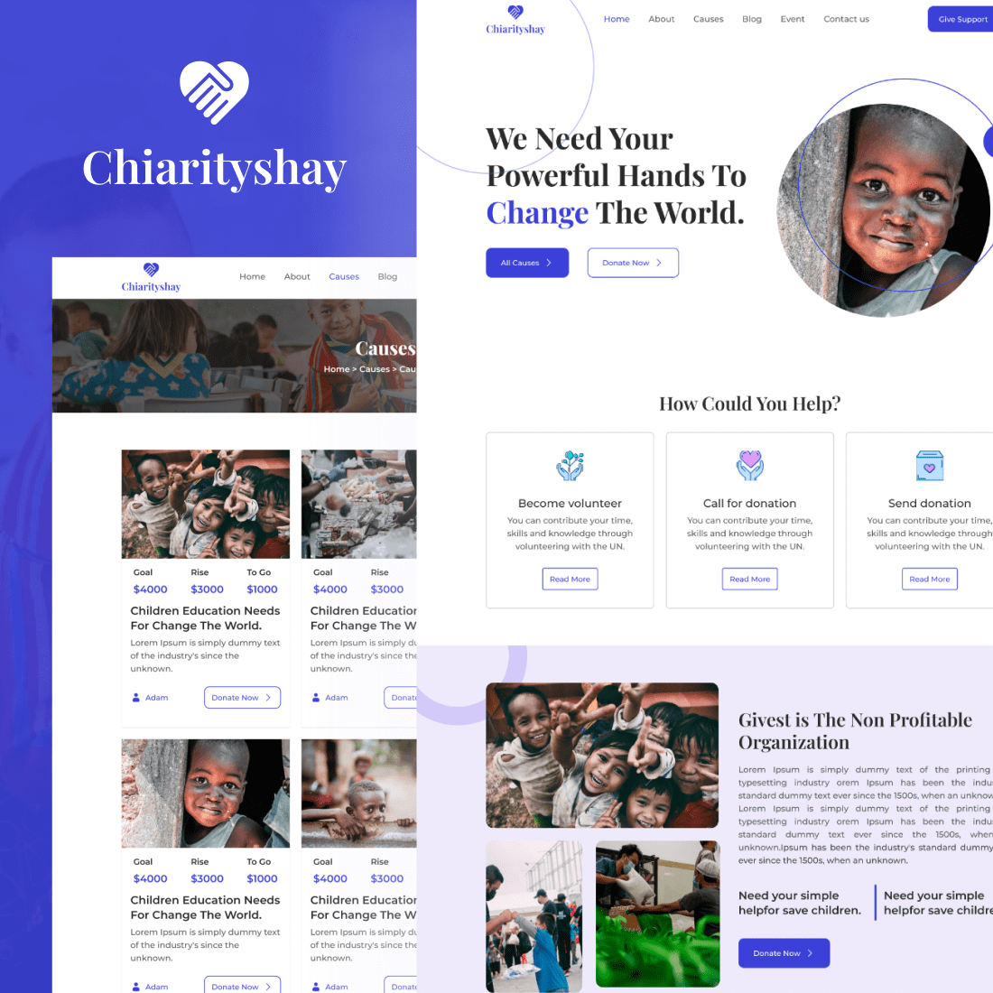 Chiarityshay - Helping Hands for Humanity Volunteer and Donate preview image.