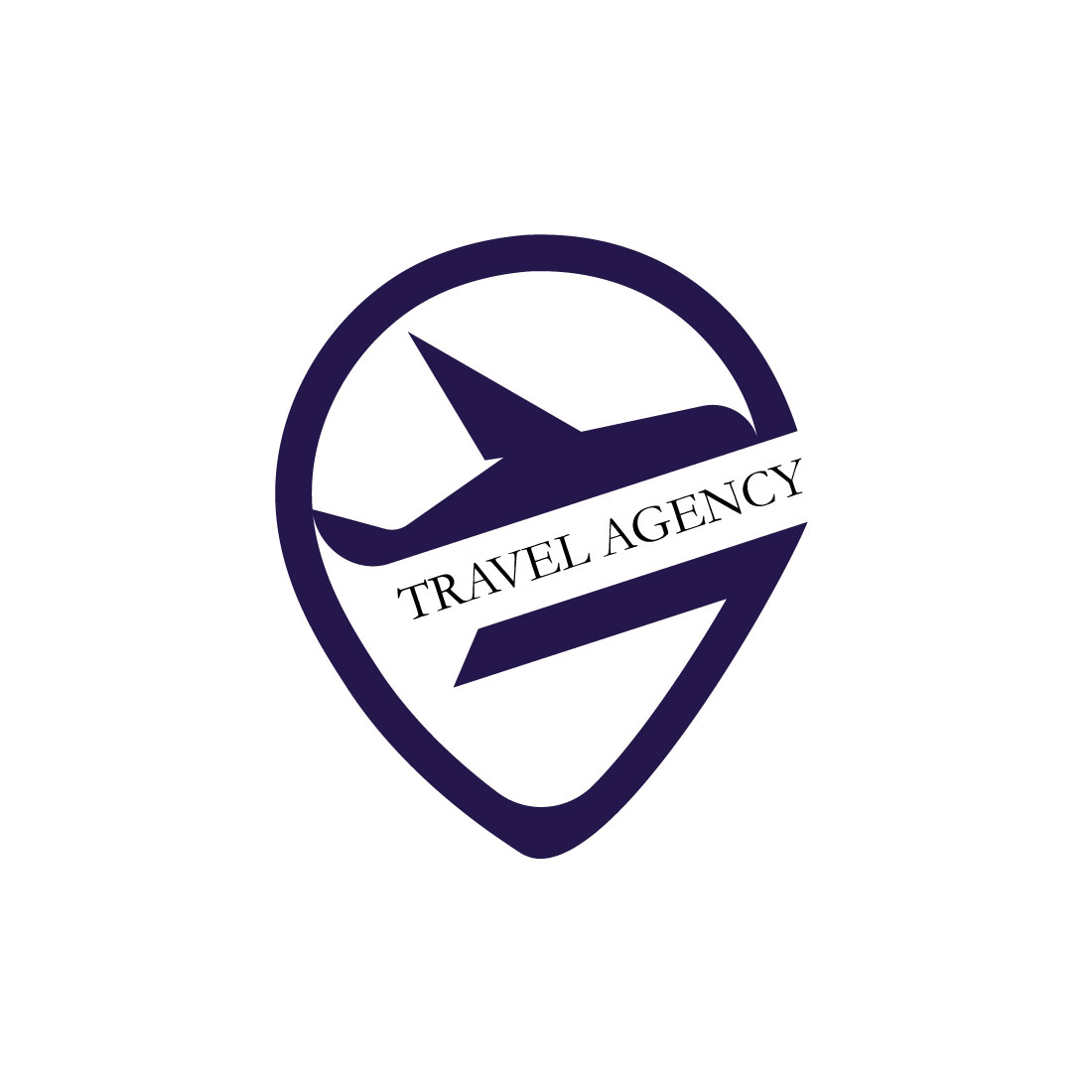 Travel agency logo design preview image.