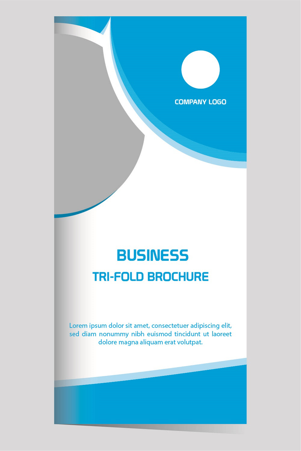 Tri fold brochure Business design template editable and resizable pinterest preview image.