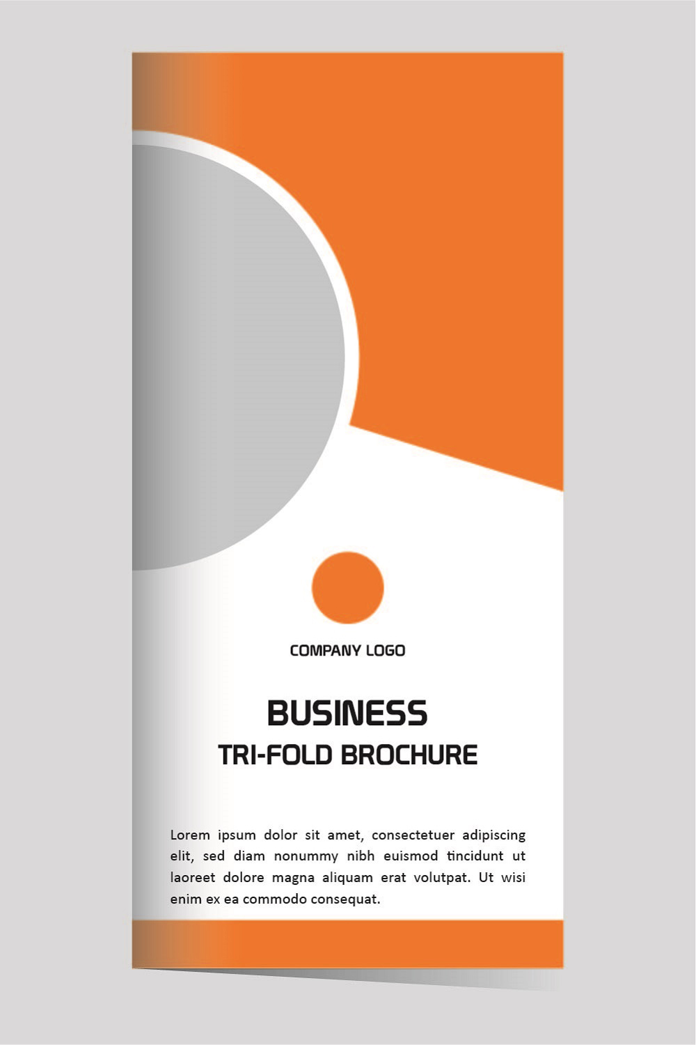 Tri fold business brochure design template editable pinterest preview image.