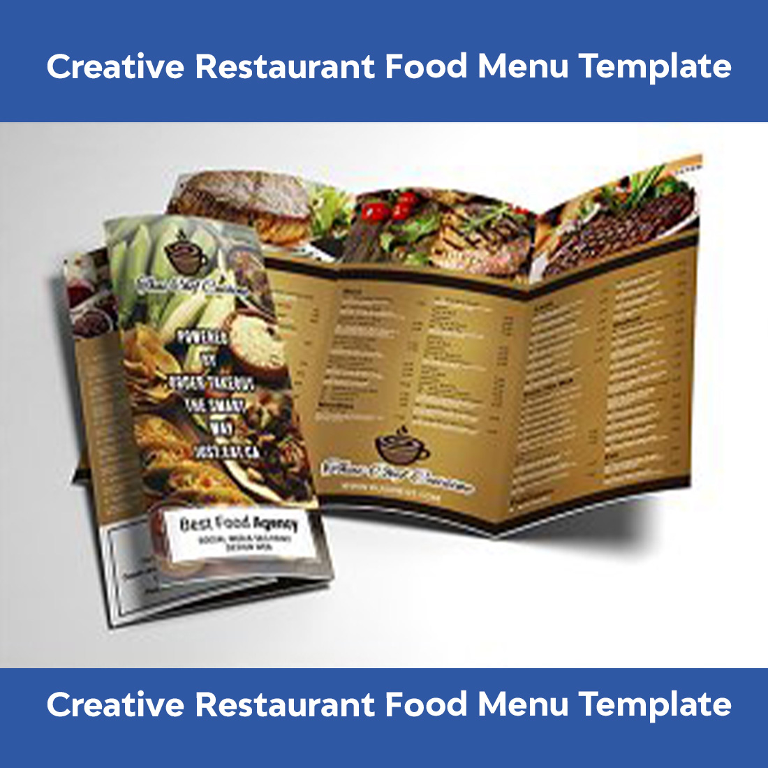 Creative Restaurant Food Menu Template Design preview image.