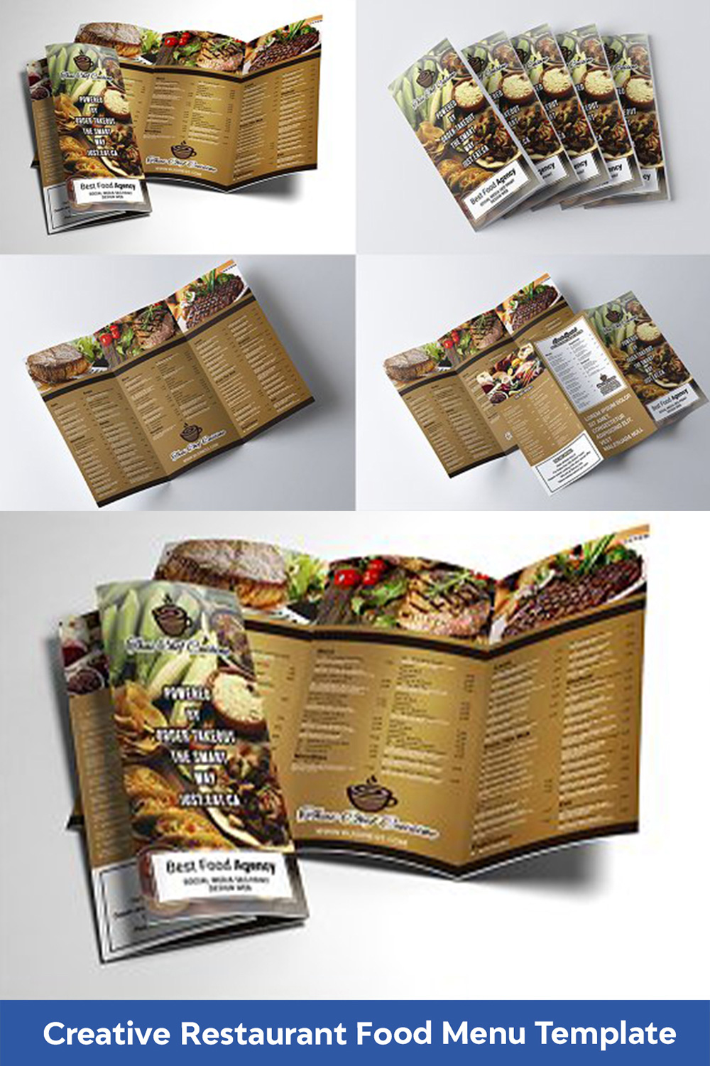 Creative Restaurant Food Menu Template Design pinterest preview image.