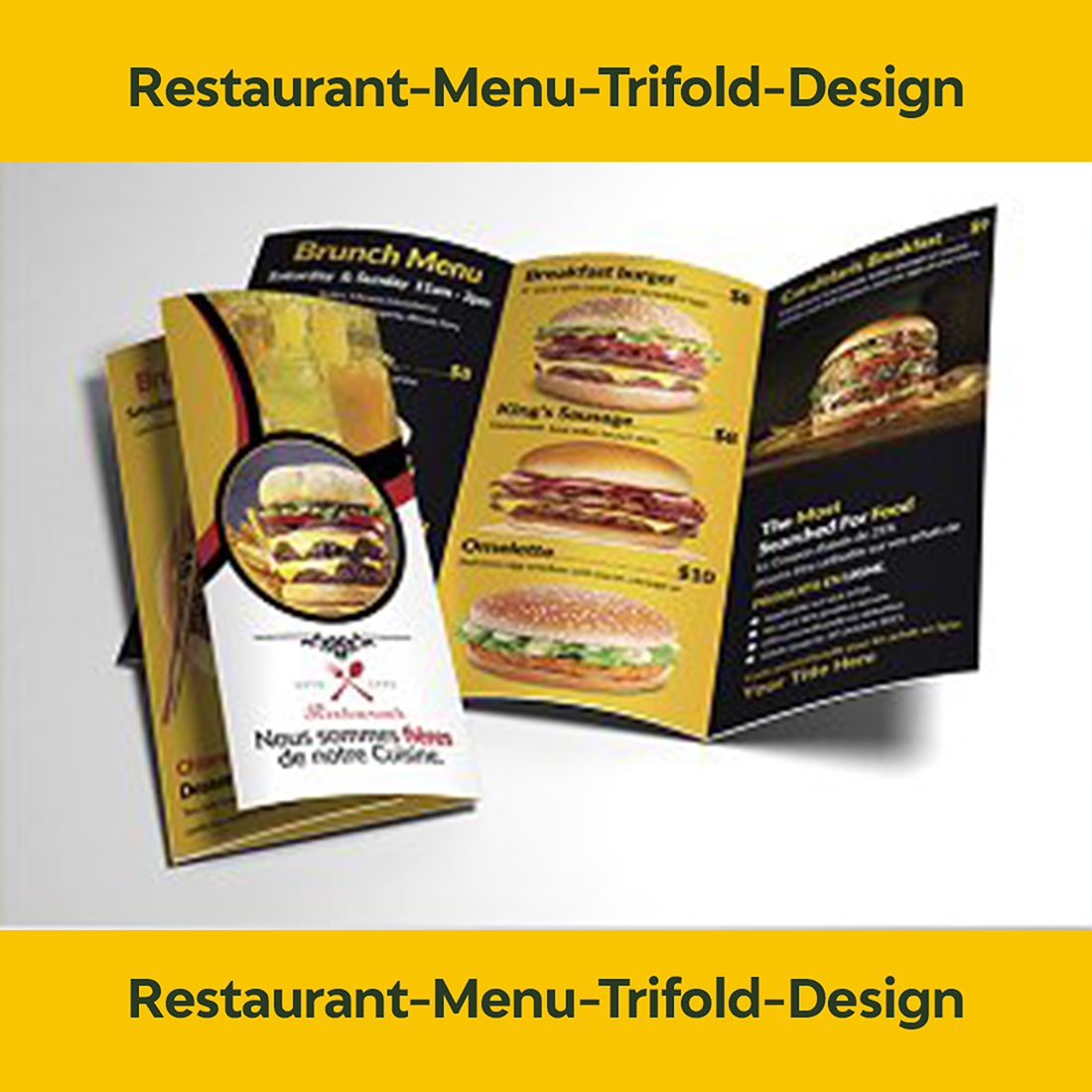 Professional And Creative Restaurant Food Menu Template Design preview image.