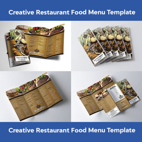 Creative Restaurant Food Menu Template Design cover image.