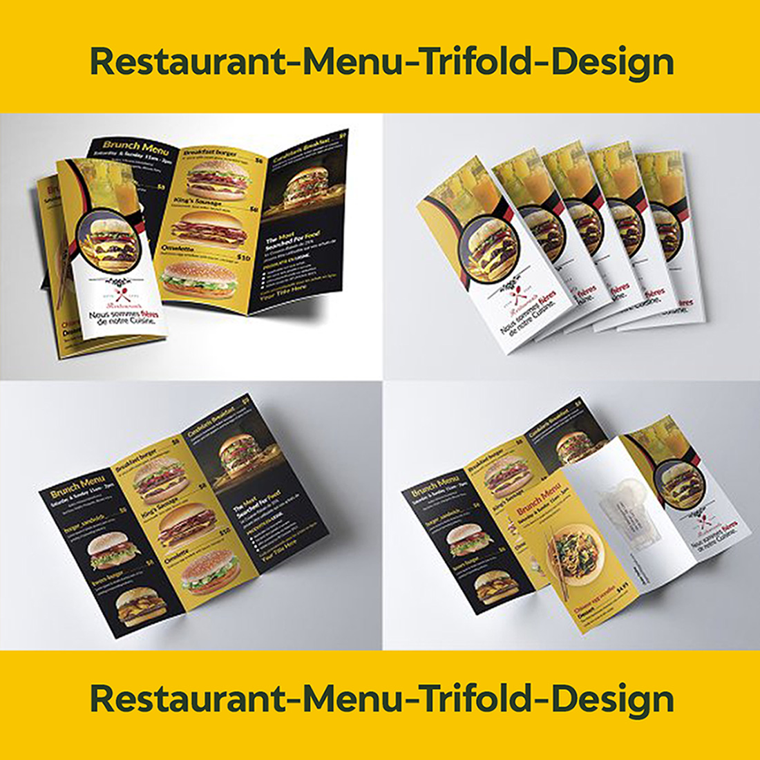 Professional And Creative Restaurant Food Menu Template Design cover image.