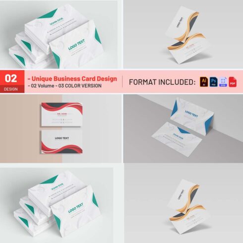 Unique Business Card Design cover image.