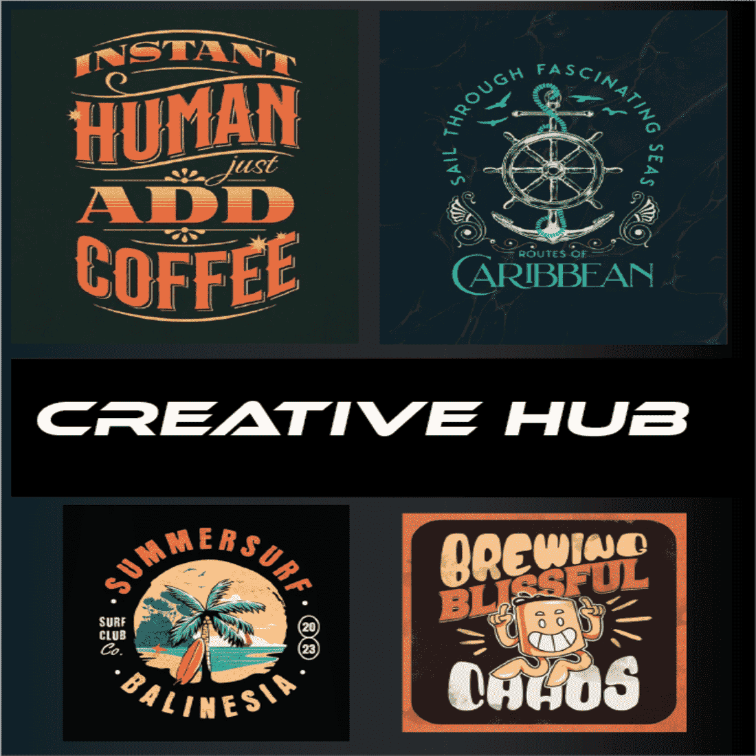 VINTAGE T-SHIRT DESIGNS bundle retro collection preview image.