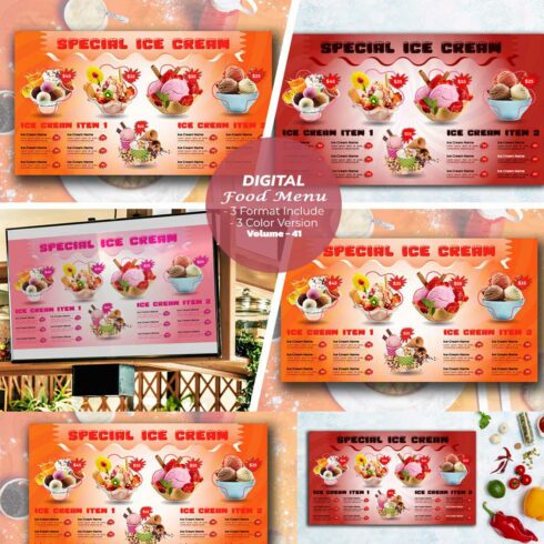 Ice Cream Menu Template & Design cover image.