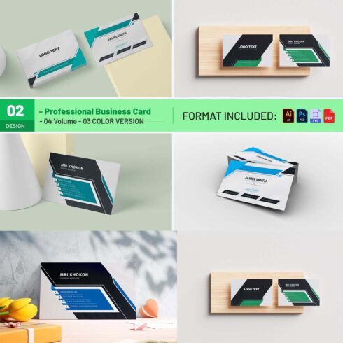 Professional Business Card Template cover image.