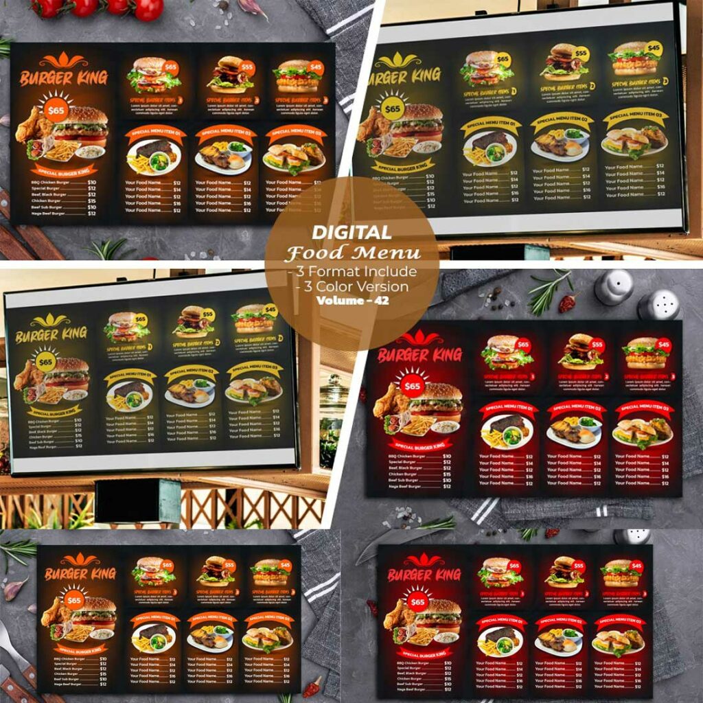 Digital Food Menu Design Template MasterBundles