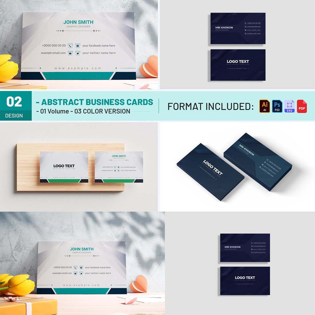 Abstract Business Cards cover image.