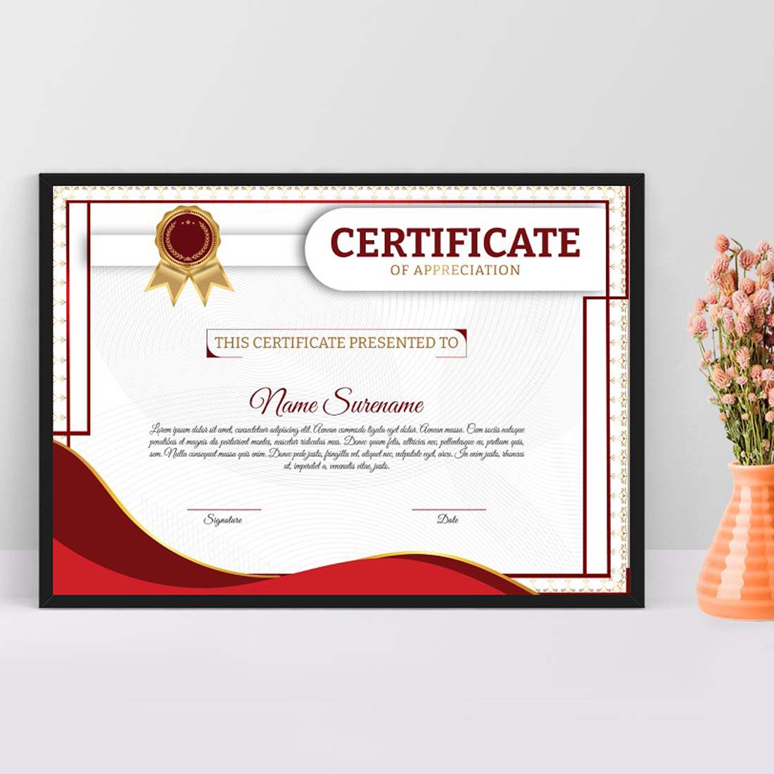 Creative Certificate Design preview image.