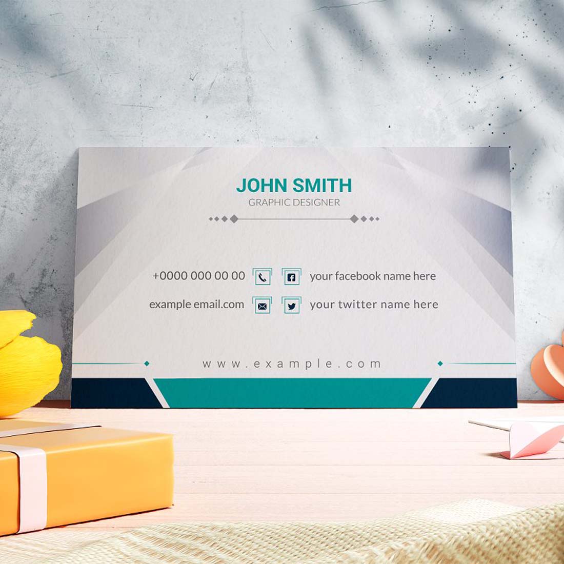 Abstract Business Cards preview image.