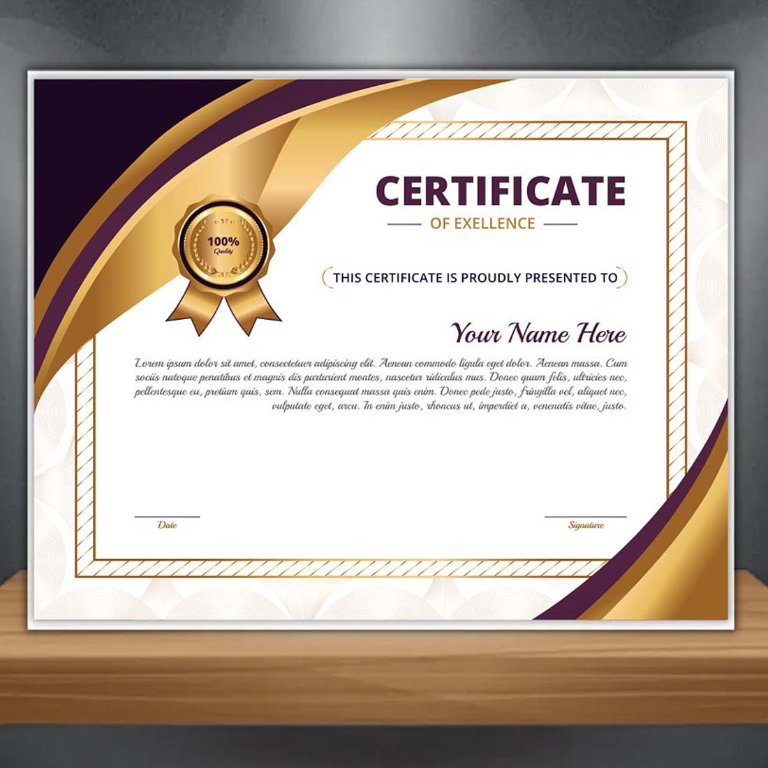 Certificate Appreciation Award preview image.